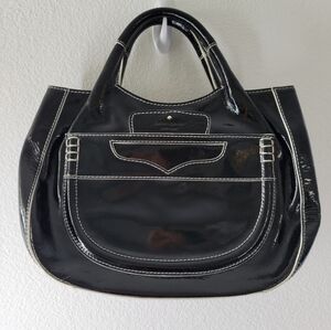 Kate Spade Glossy Black Hobo Bag